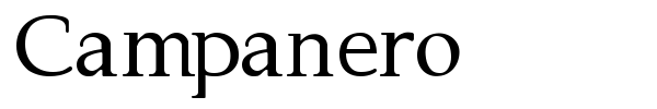 Campanero font preview